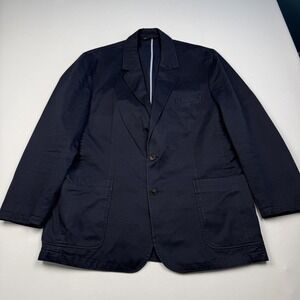 Orvis Blazer Mens 44 Blue Cotton Sport Coat Casual Travel Jacket Portugal Spring
